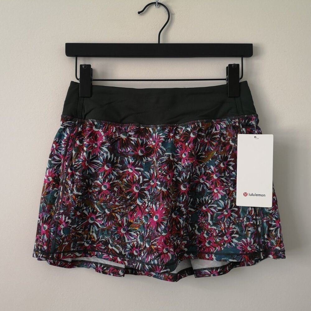 NWT LULULEMON FELM/RNFG Multi Color Luxtreme Pace Rival MR Skirt Long 4